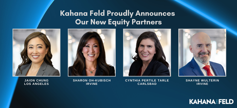 Kahana Feld Announces Four Partners Elevated to Equity Partners