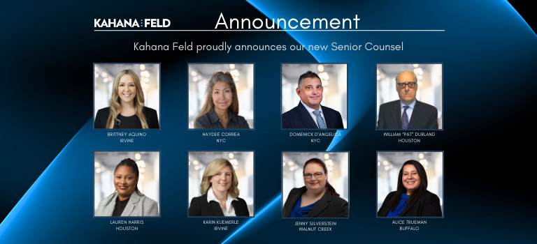 Kahana Feld Names Eight Attorneys as Senior Counsel Across Its Offices